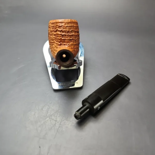Charatan's Make Lane Era Free Hand Relief Sandblasted Billiard Estate Briar Pipe, Unsmoked - Image 11