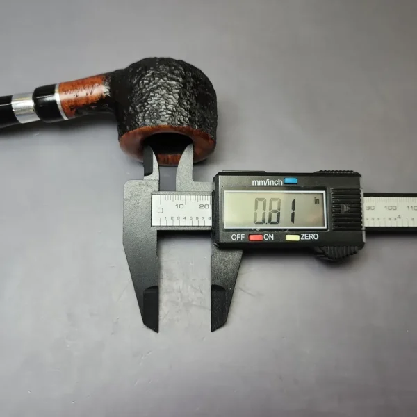 Molina 1 Partially Rusticated Pot Estate Briar Pipe, Unsmoked, 9mm - Image 9