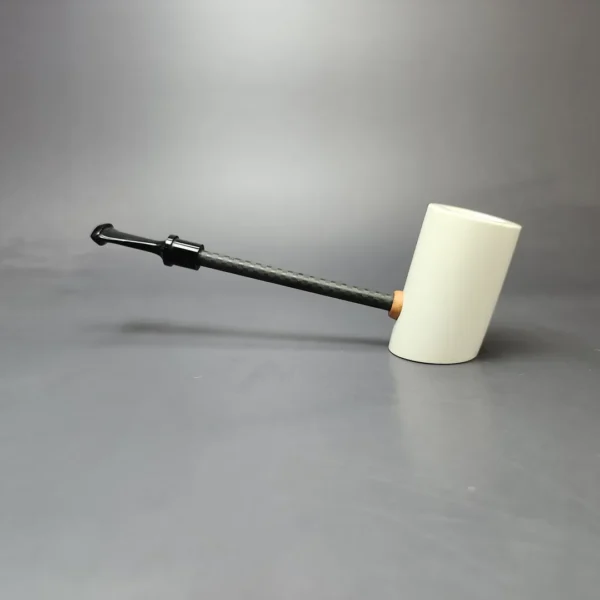 MBSD Meerschaum Deluxe Smooth Poker Block Meerschaum Pipe, New - Image 7