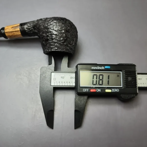 MBSD Briars by Piero Vitale Black Rusticated Author w/ Boxwood Briar Pipe, New - Image 10