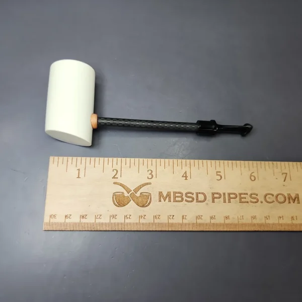 MBSD Meerschaum Deluxe Smooth Poker Block Meerschaum Pipe, New - Image 8