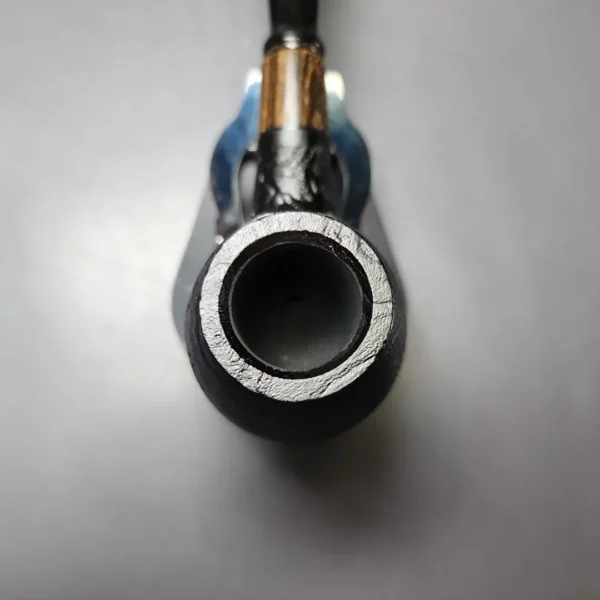 MBSD Briars by Piero Vitale Black Sandblasted Author w/ Zebrawood Briar Pipe, New - Image 6