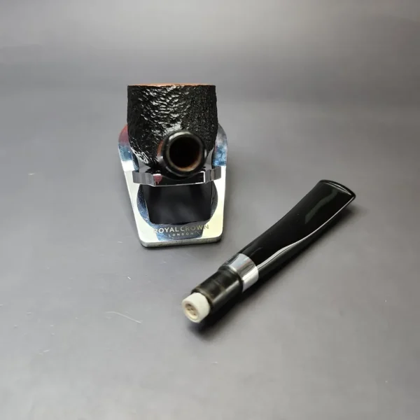 Molina 1 Partially Rusticated Pot Estate Briar Pipe, Unsmoked, 9mm - Image 11