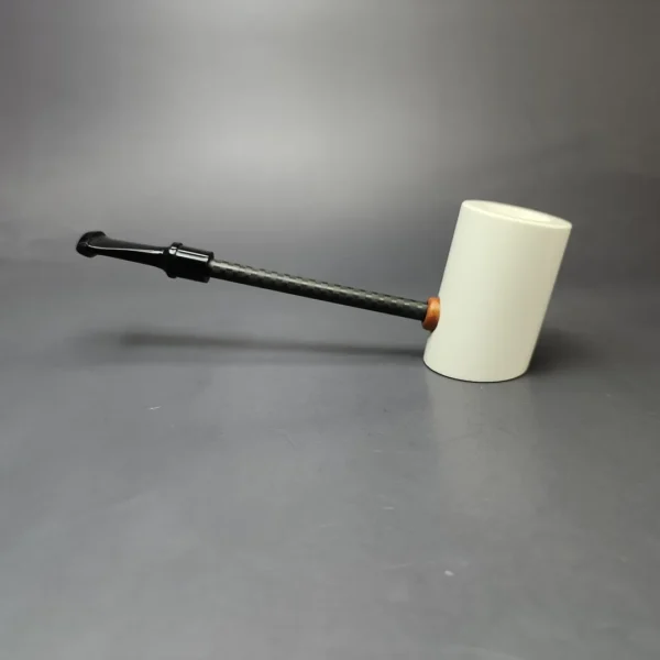 MBSD Meerschaum Deluxe Smooth Poker Block Meerschaum Pipe, New - Image 7