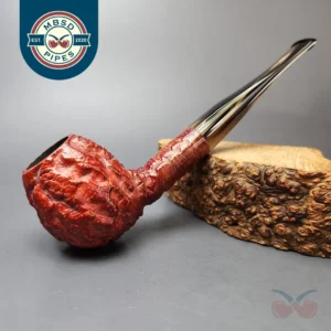 Mistella Gem Series Rusticated Apple Estate Briar Pipe, Unsmoked