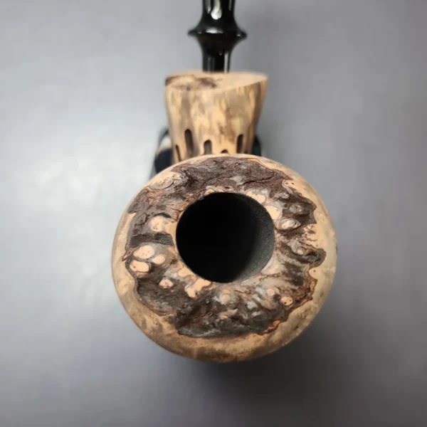 Nording Spruce Matte Partially Rusticated Freehand Estate Briar Pipe, Unsmoked - Image 5