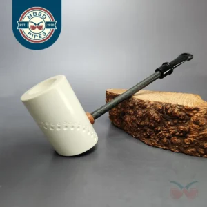 MBSD Meerschaum Deluxe Smooth Poker Block Meerschaum Pipe, New