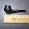 MBSD Briars by Piero Vitale Black Sandblasted Author w/ Zebrawood Briar Pipe, New - Image 9