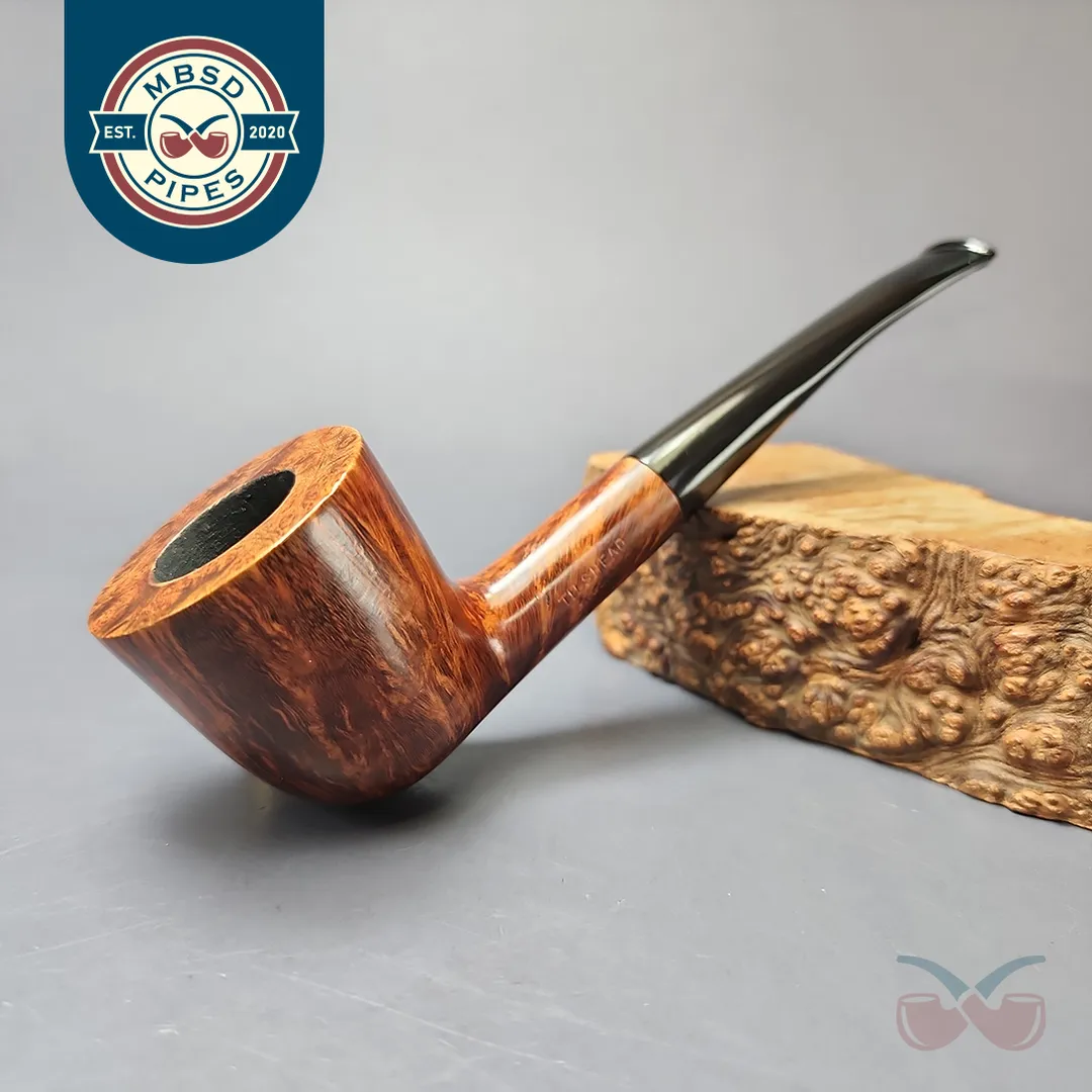 James Upshall (1980s) Tilshead Smooth Dublin Estate Briar Pipe, English Estates