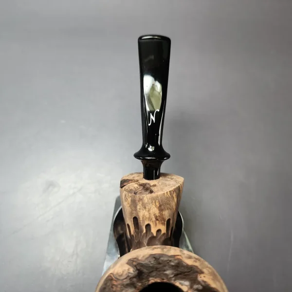 Nording Spruce Matte Partially Rusticated Freehand Estate Briar Pipe, Unsmoked - Image 6