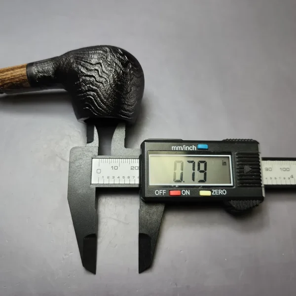 MBSD Briars by Piero Vitale Black Sandblasted Author w/ Zebrawood Briar Pipe, New - Image 10