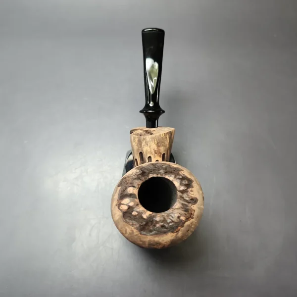 Nording Spruce Matte Partially Rusticated Freehand Estate Briar Pipe, Unsmoked - Image 7