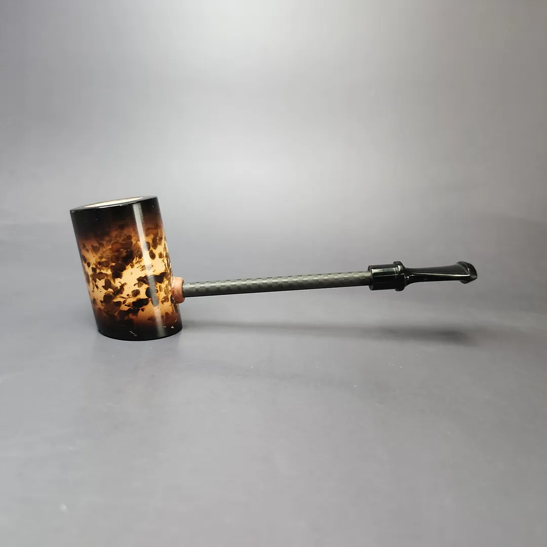 MBSD Meerschaum Deluxe Smooth Poker Block Meerschaum Pipe, New - Image 2