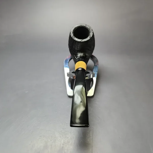 MBSD Briars by Piero Vitale Vintage Sandblasted Billiard w/ Olivewood Briar Pipe, New - Image 4