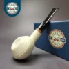 MBSD Meerschaum Deluxe Smooth Squat Rhodesian Block Meerschaum Pipe, New