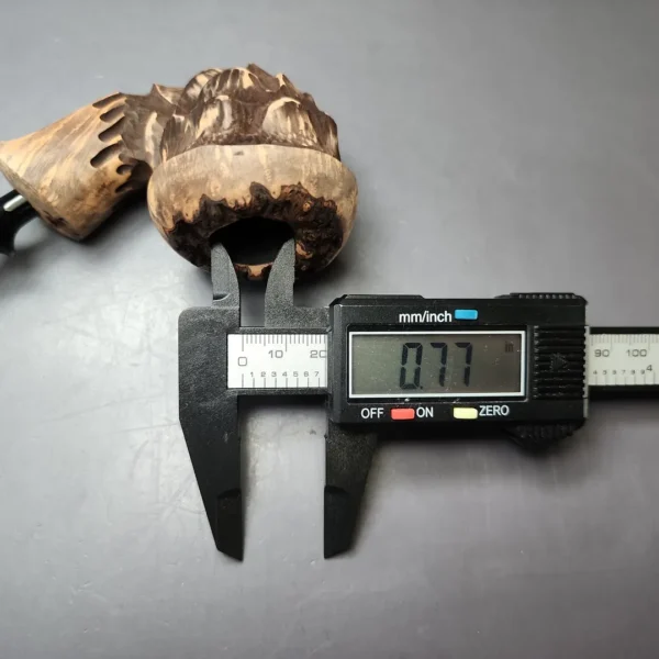 Nording Spruce Matte Partially Rusticated Freehand Estate Briar Pipe, Unsmoked - Image 10