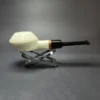 MBSD Meerschaum Deluxe Smooth Squat Rhodesian Block Meerschaum Pipe, New - Image 2