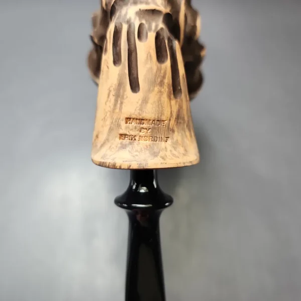 Nording Spruce Matte Partially Rusticated Freehand Estate Briar Pipe, Unsmoked - Image 11