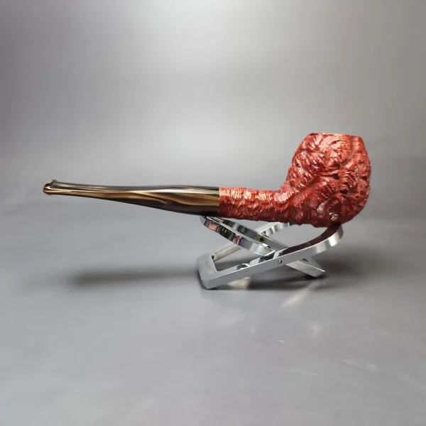 Mistella Gem Series Rusticated Apple Estate Briar Pipe, Unsmoked - Image 8
