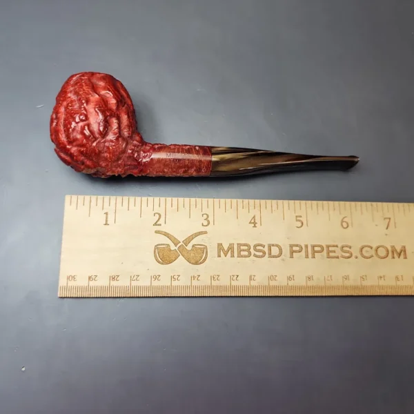 Mistella Gem Series Rusticated Apple Estate Briar Pipe, Unsmoked - Image 9