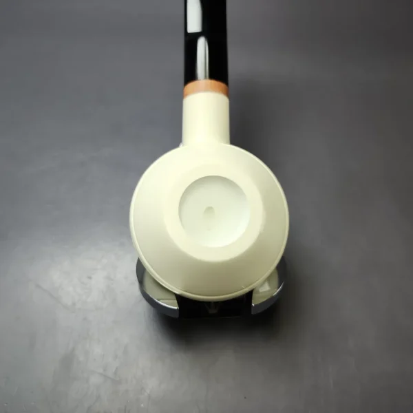 MBSD Meerschaum Deluxe Smooth Squat Rhodesian Block Meerschaum Pipe, New - Image 4