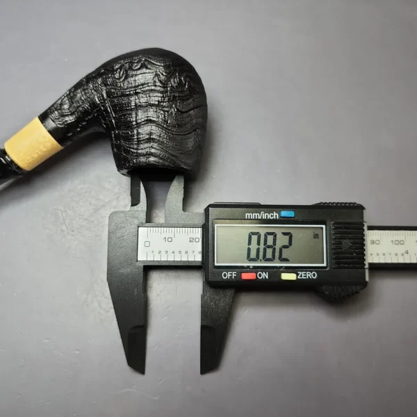 MBSD Briars by Piero Vitale Vintage Sandblasted Billiard w/ Olivewood Briar Pipe, New - Image 10