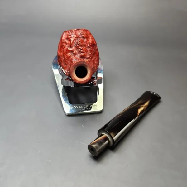 Mistella Gem Series Rusticated Apple Estate Briar Pipe, Unsmoked - Image 12