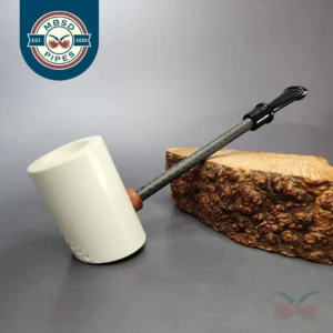 MBSD Meerschaum Deluxe Smooth Poker Block Meerschaum Pipe, New