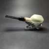 MBSD Meerschaum Deluxe Smooth Squat Rhodesian Block Meerschaum Pipe, New - Image 7