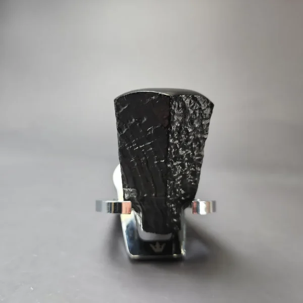 Aldo Velani Firmata Sabbiata Sandblasted Panel Dublin w/ Silver Estate Briar Pipe, Italian Estates - Image 3