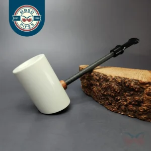 MBSD Meerschaum Deluxe Smooth Poker Block Meerschaum Pipe, New