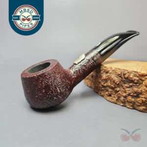 Savinelli Dante Sandblasted Diplomat w/ Silver Estate Briar Pipe, Unsmoked, 9mm