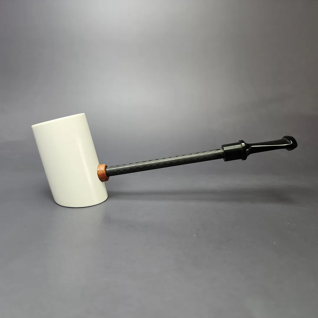 MBSD Meerschaum Deluxe Smooth Poker Block Meerschaum Pipe, New - Image 2