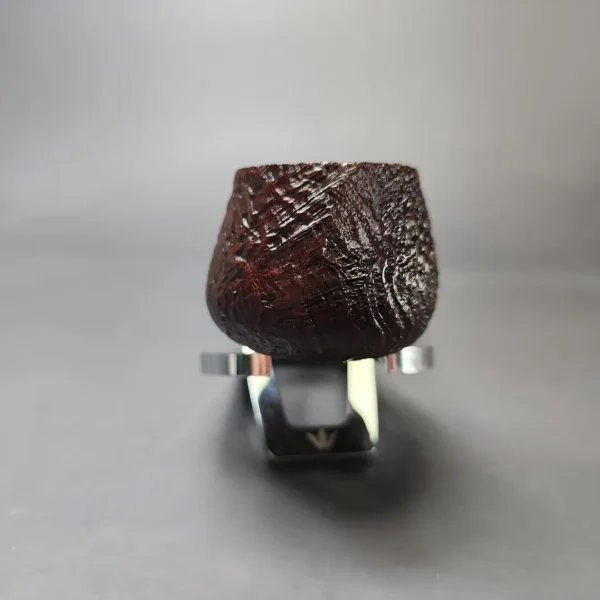 Savinelli Dante Sandblasted Diplomat w/ Silver Estate Briar Pipe, Unsmoked, 9mm - Image 3