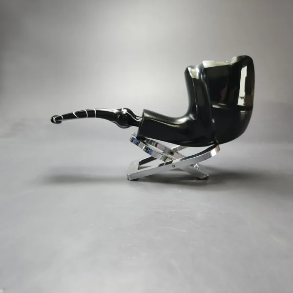 Nording Black Smooth Freehand Estate Briar Pipe, Unsmoked - Image 7