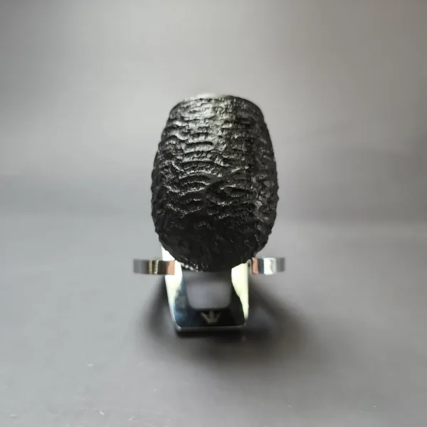 MBSD Briars by Piero Vitale Black Rusticated Brandy w/ Boxwood Briar Pipe, New - Image 3