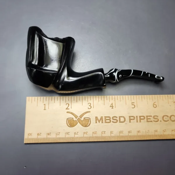 Nording Black Smooth Freehand Estate Briar Pipe, Unsmoked - Image 8