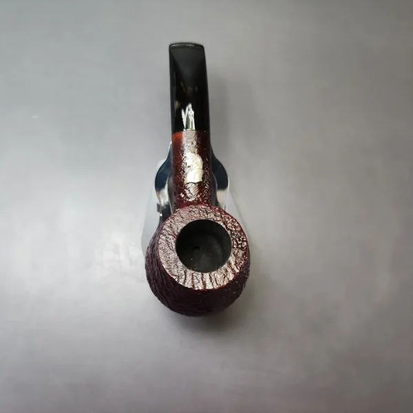 Savinelli Dante Sandblasted Diplomat w/ Silver Estate Briar Pipe, Unsmoked, 9mm - Image 6