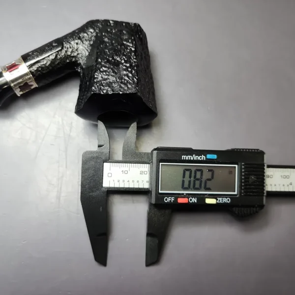 Aldo Velani Firmata Sabbiata Sandblasted Panel Dublin w/ Silver Estate Briar Pipe, Italian Estates - Image 9