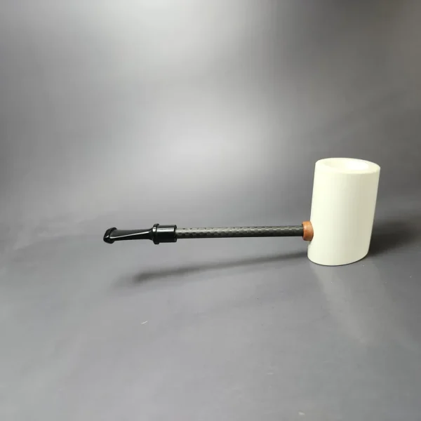 MBSD Meerschaum Deluxe Smooth Poker Block Meerschaum Pipe, New - Image 7