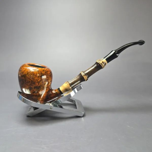 MBSD Briars Modern Masters 1 Smooth Peewit w/ Bamboo Briar Pipe, New - Image 3