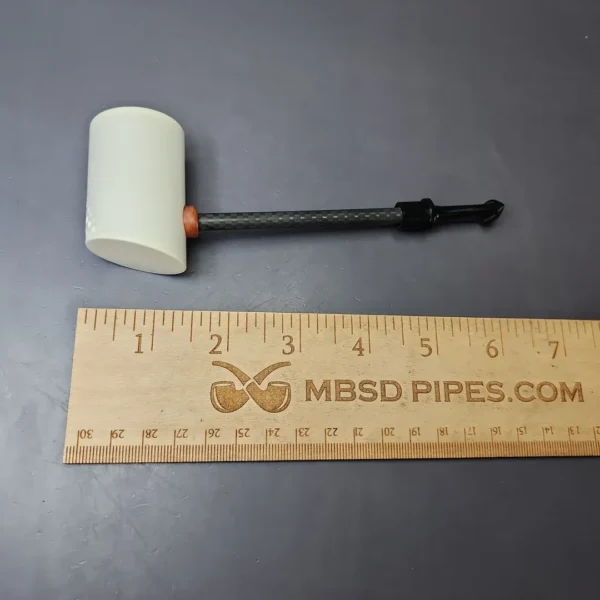 MBSD Meerschaum Deluxe Smooth Poker Block Meerschaum Pipe, New - Image 8
