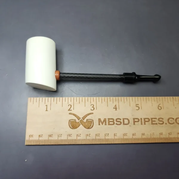 MBSD Meerschaum Deluxe Smooth Poker Block Meerschaum Pipe, New - Image 8