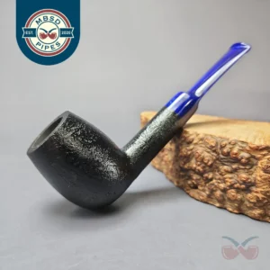 Sean Reum "Eggshell" Sandblasted Brandy w/ Resin Estate Briar Pipe, Unsmoked