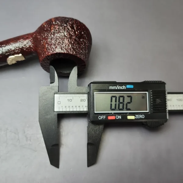 Savinelli Dante Sandblasted Diplomat w/ Silver Estate Briar Pipe, Unsmoked, 9mm - Image 9