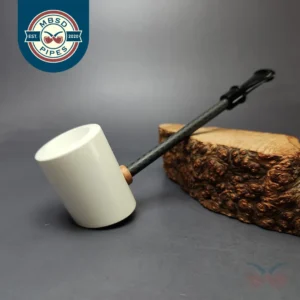 MBSD Meerschaum Deluxe Smooth Poker Block Meerschaum Pipe, New