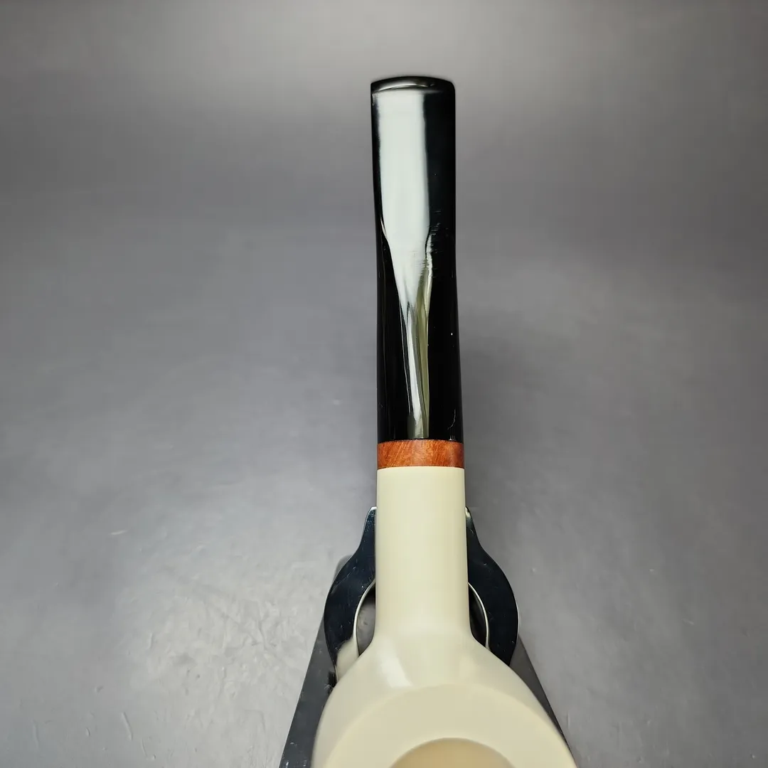 MBSD Meerschaum Deluxe Smooth Large Billiard Block Meerschaum Pipe, New - Image 6