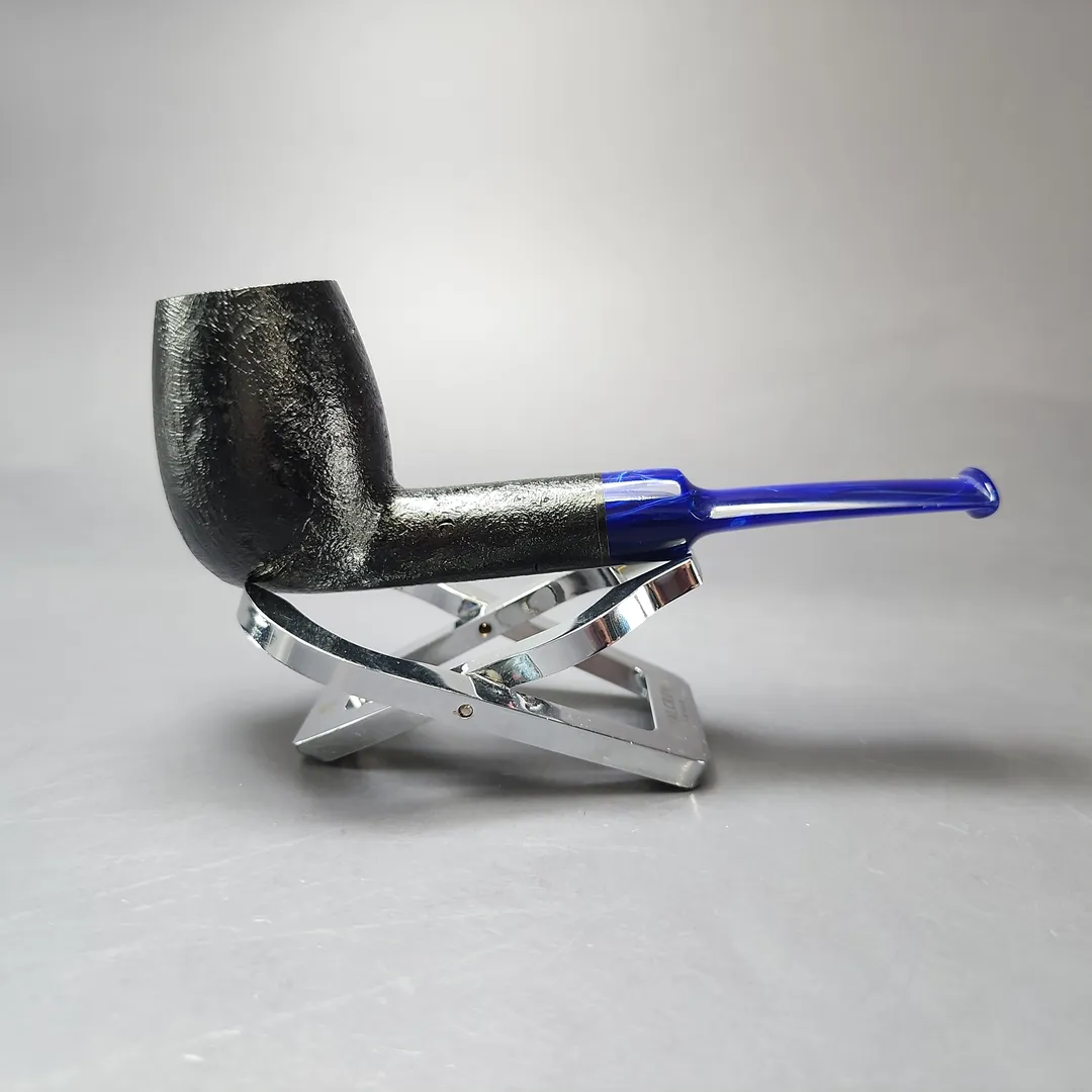 Sean Reum "Eggshell" Sandblasted Brandy w/ Resin Estate Briar Pipe, Unsmoked - Image 2