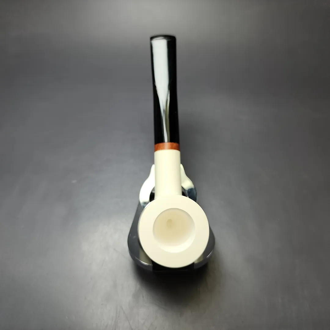 MBSD Meerschaum Deluxe Smooth Large Billiard Block Meerschaum Pipe, New - Image 7