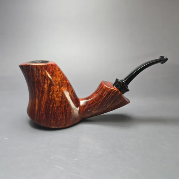 SU Pipes Smooth Volcano Sitter Handmade Briar Pipe, New - Image 3